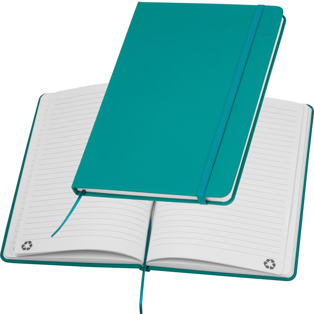 A5 notitieboekje van gerecycled papier - kopen of bedrukken - Turquoise