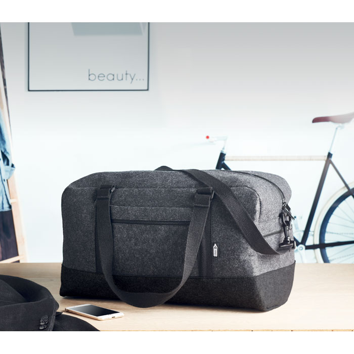 INDICO BAG - RPET vilten weekendtas - bedrukt of onbedrukt verkrijgbaar