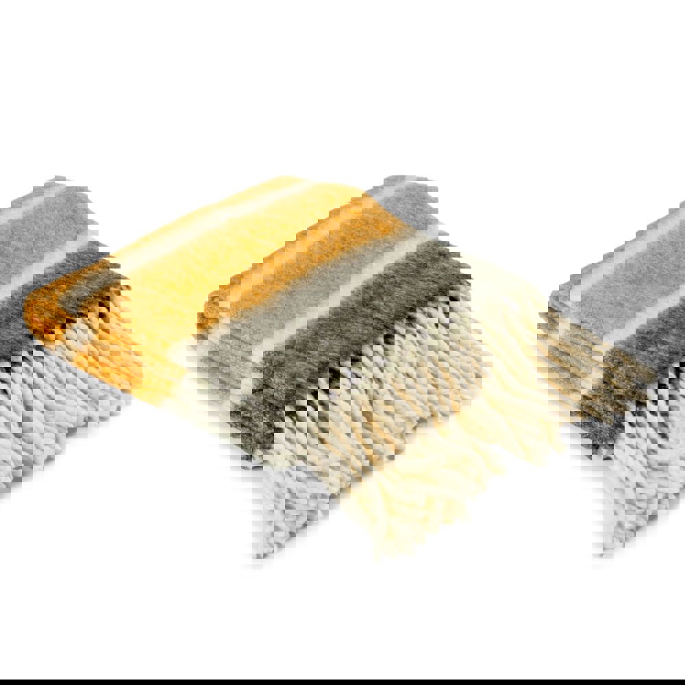 Kosta Linnewäfveri Wollen Plaid Streep - met logo of onbedrukt bestellen - Beige