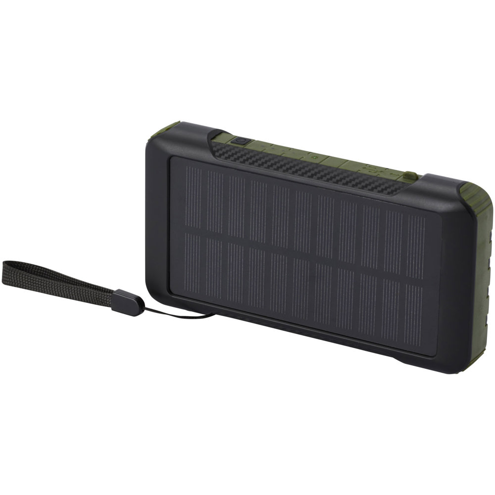Soldy RCS gerecyclede plastic powerbank van 10.000 mAh met zonnedynamo - voor bedrijven en relatiegeschenken