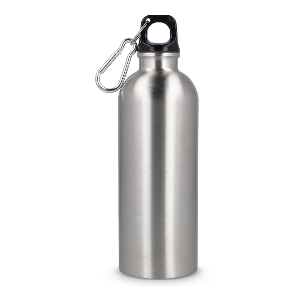Gerecycled RVS Enkelwandige fles met Karabijnhaak 500ml