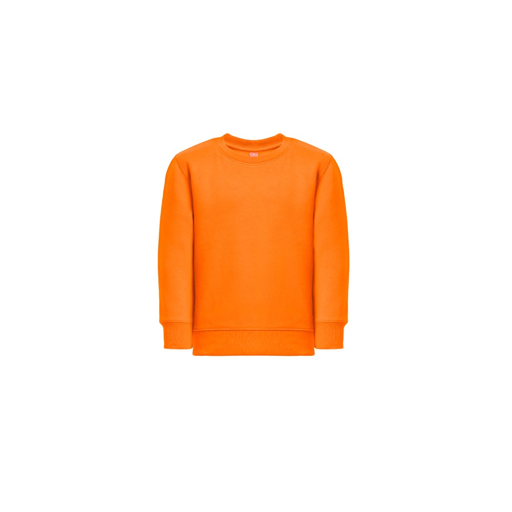 THC DELTA KIDS. Sweatshirt voor kinderen van gerecycled katoen en polyester - voor bedrijven en - Oranje