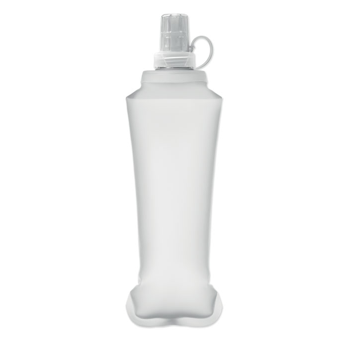 BITER - Opvouwbare waterfles 500ml - voor bedrijven en relatiegeschenken - Transparant Wit