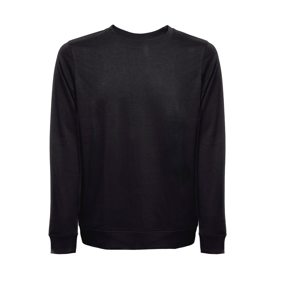 THC COLOMBO. Sweatshirt (unisex) in Italiaanse badstof zonder sluiting - voor bedrijven en relatiegeschenken - Zwart
