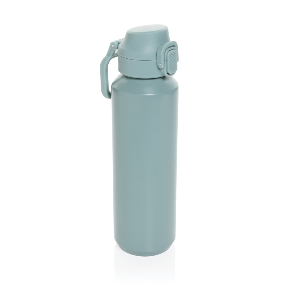 Via RCS Re-steel lockable sport bottle 600ML - bedrukt of onbedrukt verkrijgbaar - groen (± PMS 5565)