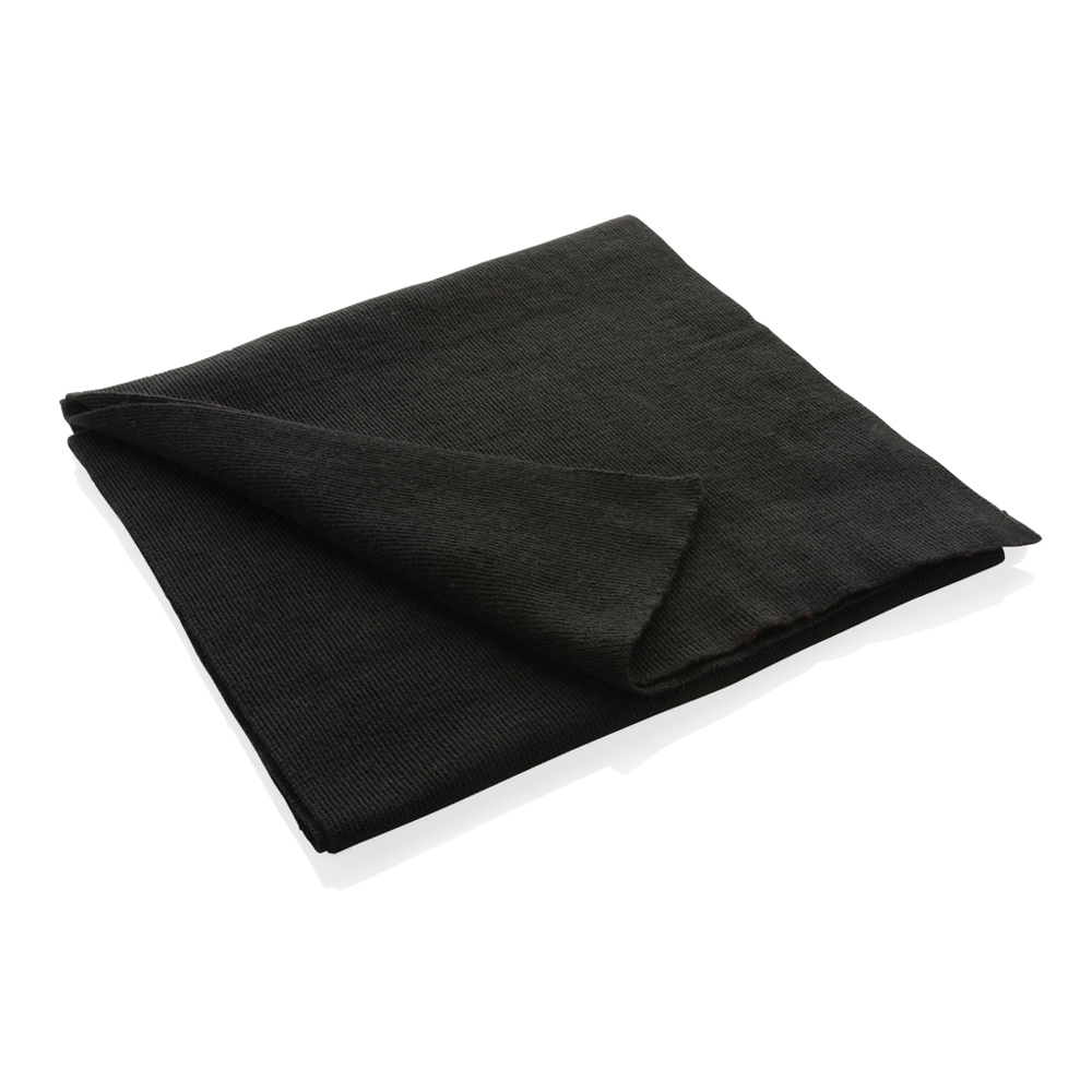 Elles AWARE™ Polylana® sjaal 180x30cm - met logo of onbedrukt bestellen - zwart (± PMS Black)