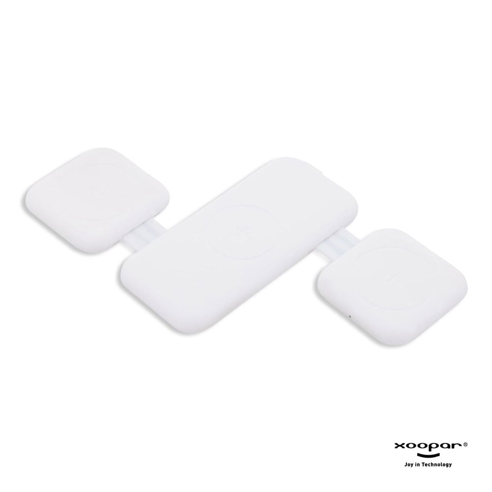 3188 | Xoopar Trafold 3 Wireless charger 15W - voor bedrijven en relatiegeschenken - Wit