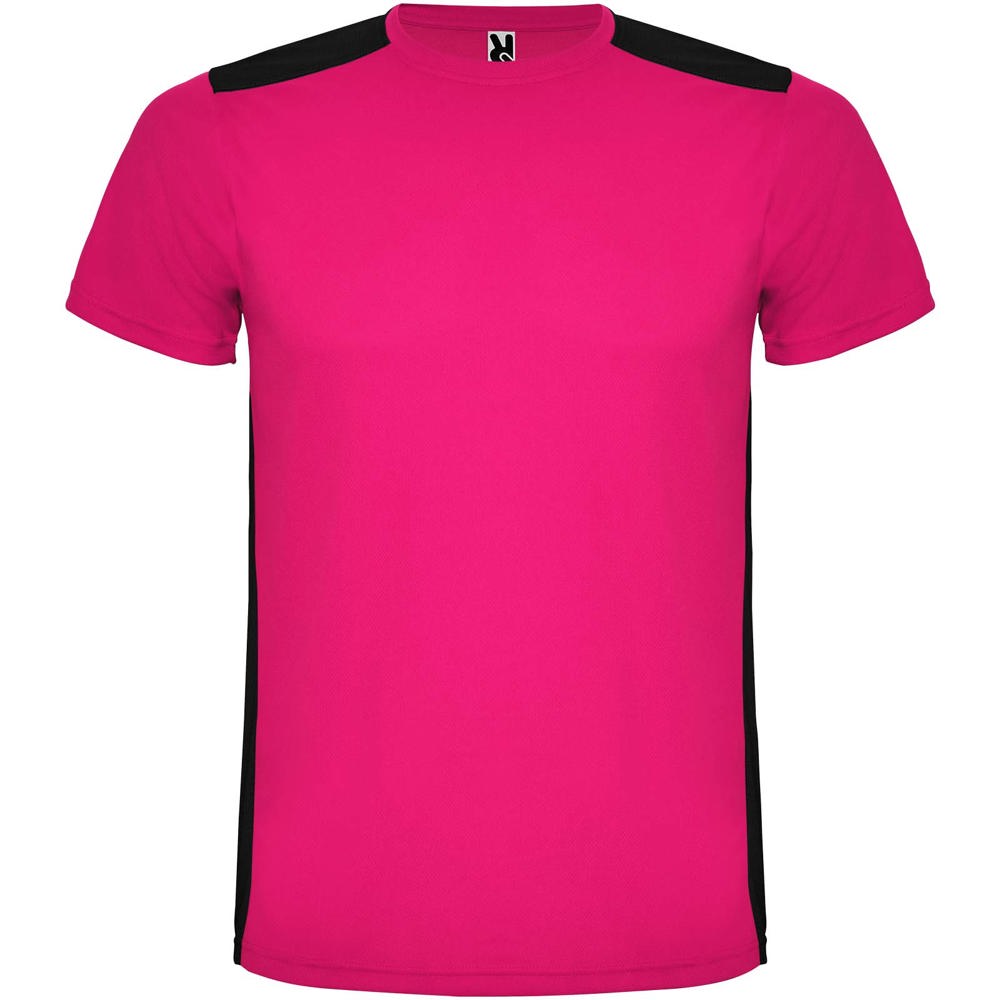 Detroit sportshirt met korte mouwen voor kinderen - kopen of bedrukken - Fuchsia, Zwart