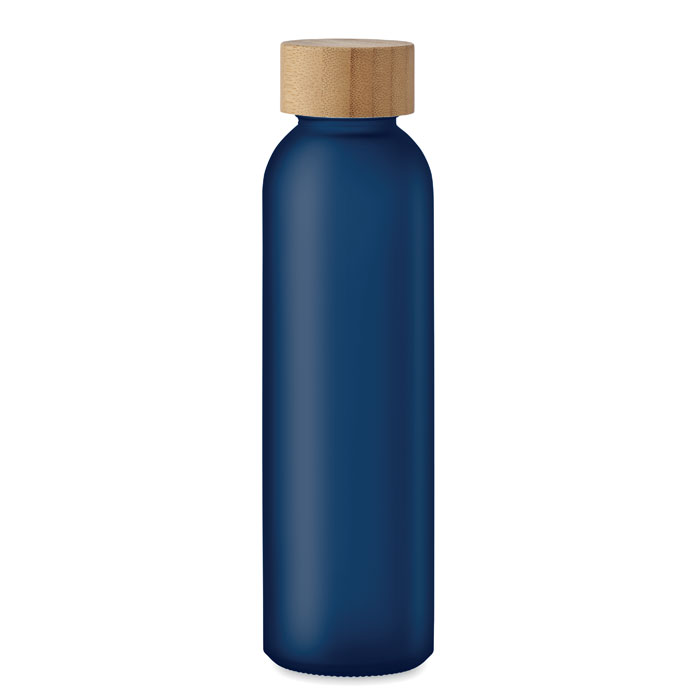 ABE - Matglazen fles 500 ml - voor bedrijven en relatiegeschenken - Transparant Blauw