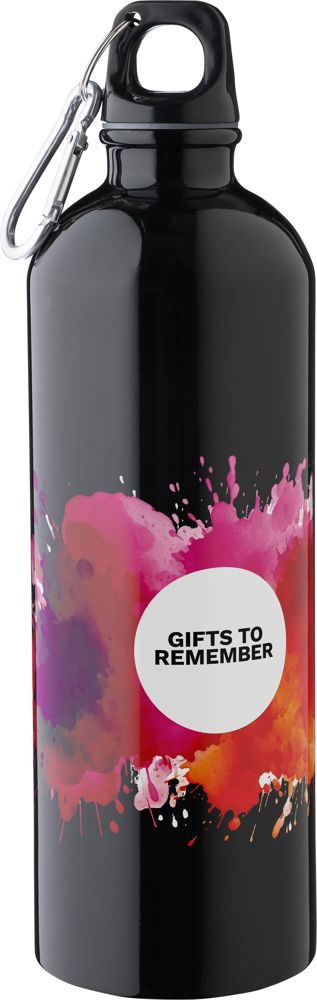 Gerecyclede roestvrijstalen enkelwandige fles (750 ml) Emeric - voor bedrijven en relatiegeschenken