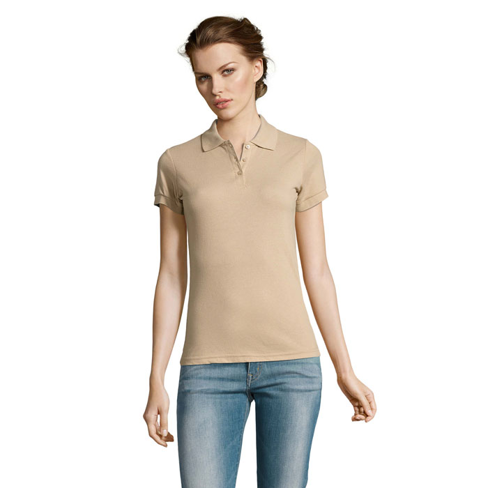 PRIME WOMEN - PRIME dames polo200g - bedrukt of onbedrukt verkrijgbaar - Sand