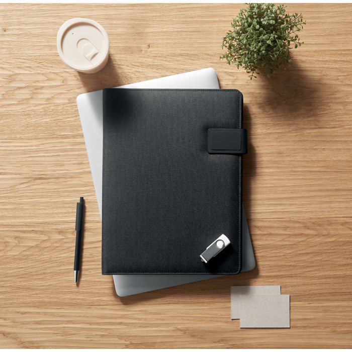 BURGUS - A4 map met draadloze oplader - voor bedrijven en relatiegeschenken