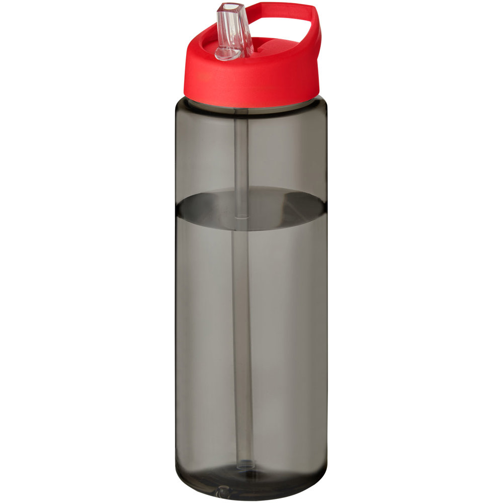 H2O Active® Eco Vibe 850 ml drinkfles met tuitdeksel - met logo of onbedrukt bestellen - Houtskool, Rood