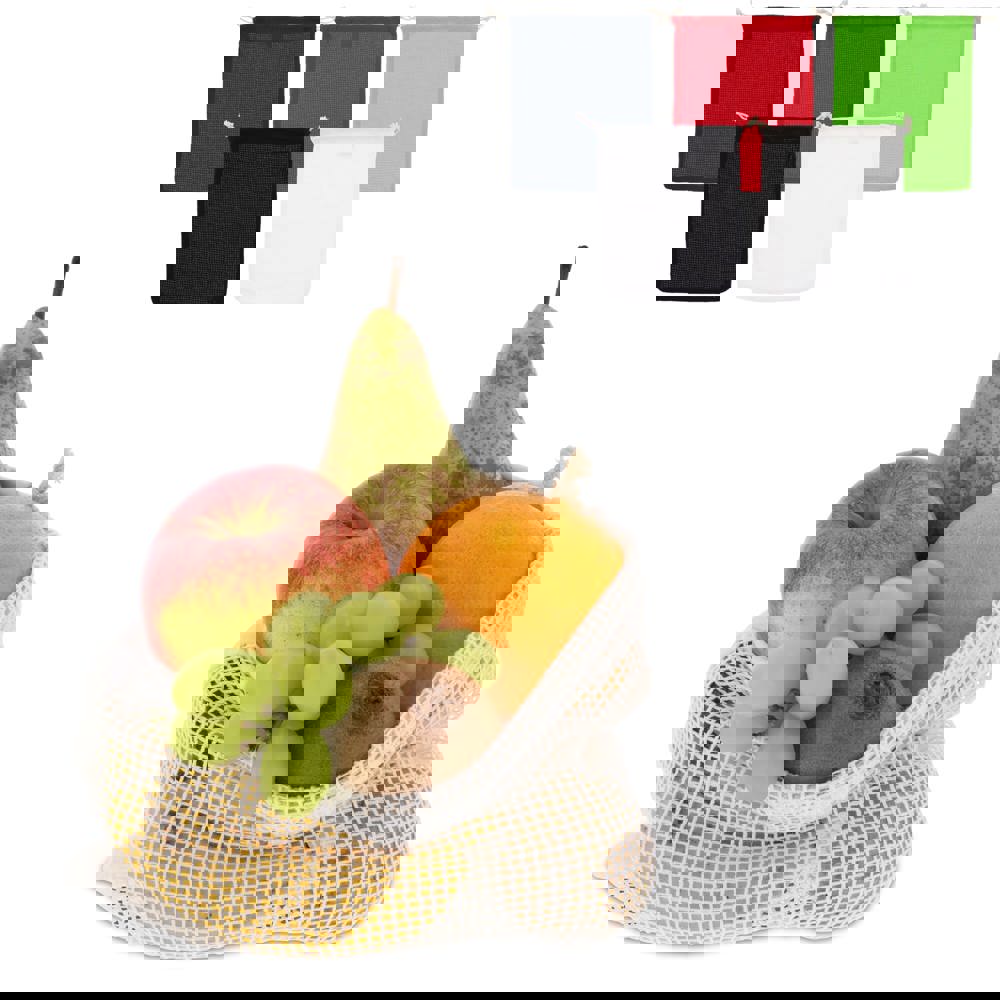 Herbruikbaar groente & fruit zakje OEKO-TEX® katoen 25x30cm - bedrukt of onbedrukt verkrijgbaar