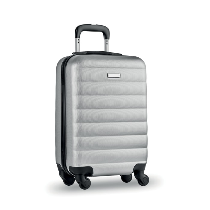 BUDAPEST - ABS trolley, 20 inch - kopen of bedrukken - Mat zilver