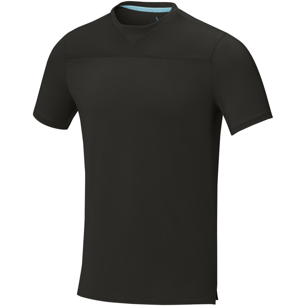 Borax Heren T-shirt met korte mouwen, cool fit, GRS gerecycled - voor bedrijven en relatiegeschenken - Zwart