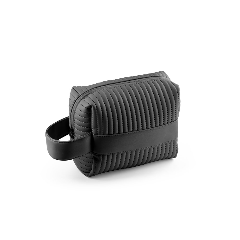 GILI. PU-handtas (21% gerecycled PU en 30% gerecycled polyester) - met logo of onbedrukt bestellen - Zwart