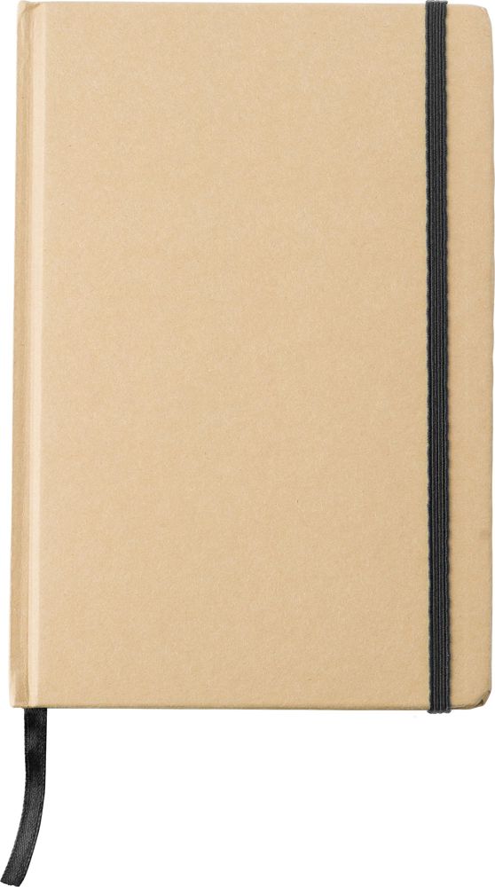 Gerecycled papieren notitieboek (A5) Gianni - kopen of bedrukken - Zwart