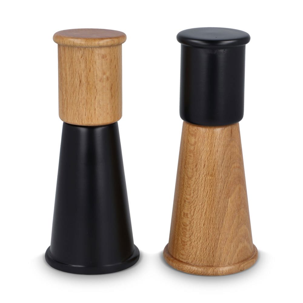 Sagaform Gurken Zout- en Pepermolen Set klein, 15cm - bedrukt of onbedrukt verkrijgbaar - Zwart