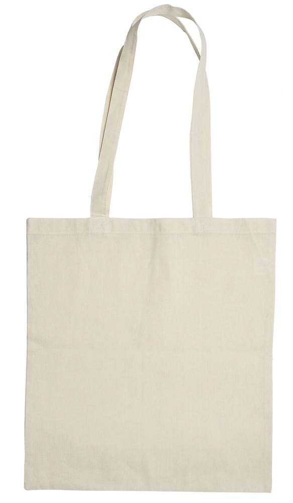 Biologisch katoenen tas met lange hengsels, 135 gr/m² - voor bedrijven en relatiegeschenken - Naturel (Natural) / Naturel