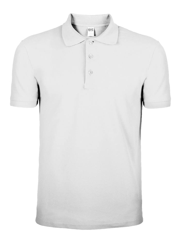 BS Evolution polo, 180 gr/m² - voor bedrijven en relatiegeschenken - Wit (WHITE)