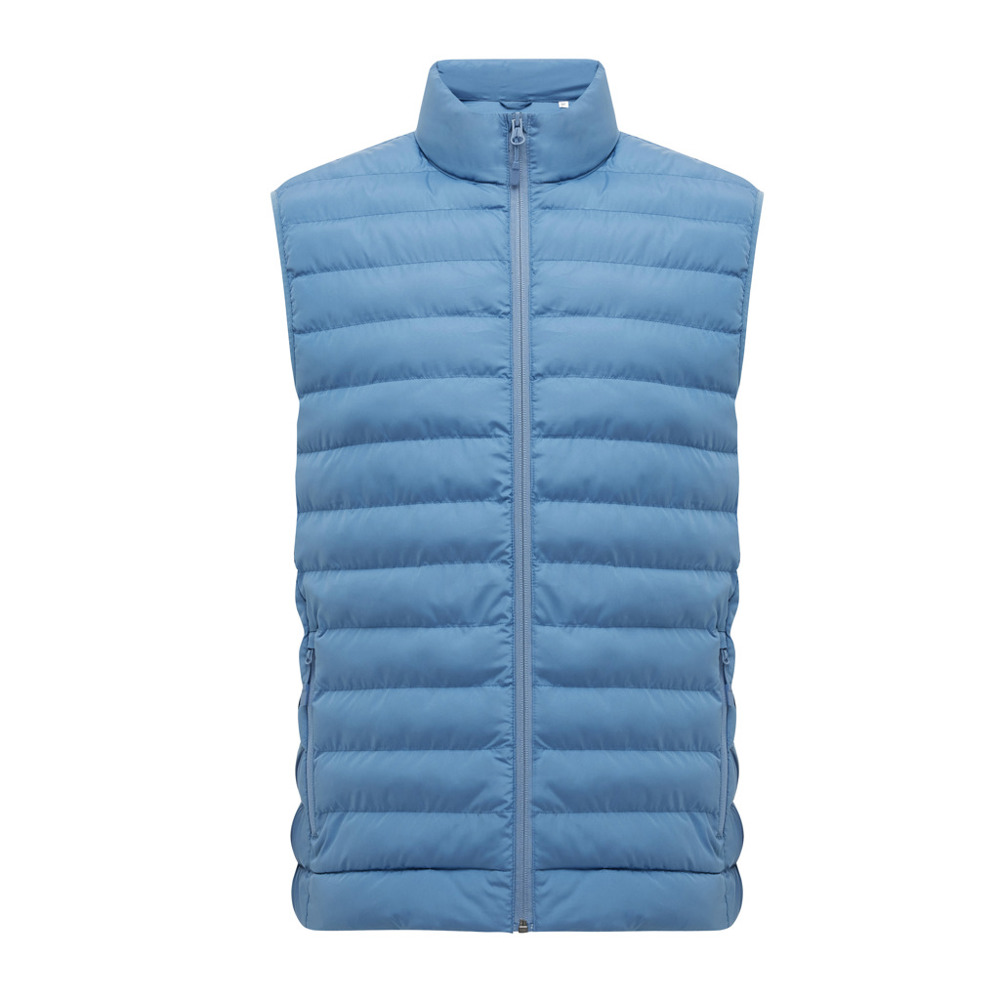 IQONIQ Meru heren gerecycled polyester bodywarmer - met logo of onbedrukt bestellen - moon blue (± PMS 17-4029 TCX)