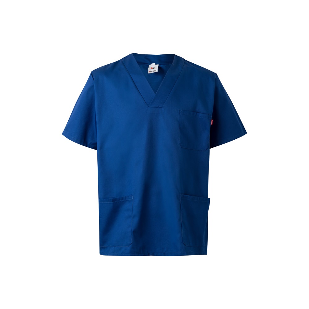 VL ILLAPA. Tuniek van keperstof (190g/m²) met korte mouwen, van polyester (65%) en katoen (35%) - bedrukt of - Royal Blauw