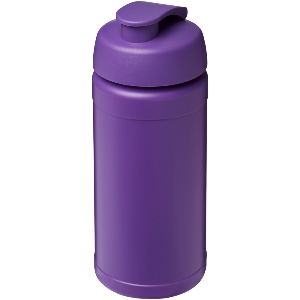 Baseline® Plus 500 ml sportfles met flipcapdeksel - met logo of onbedrukt bestellen - Paars