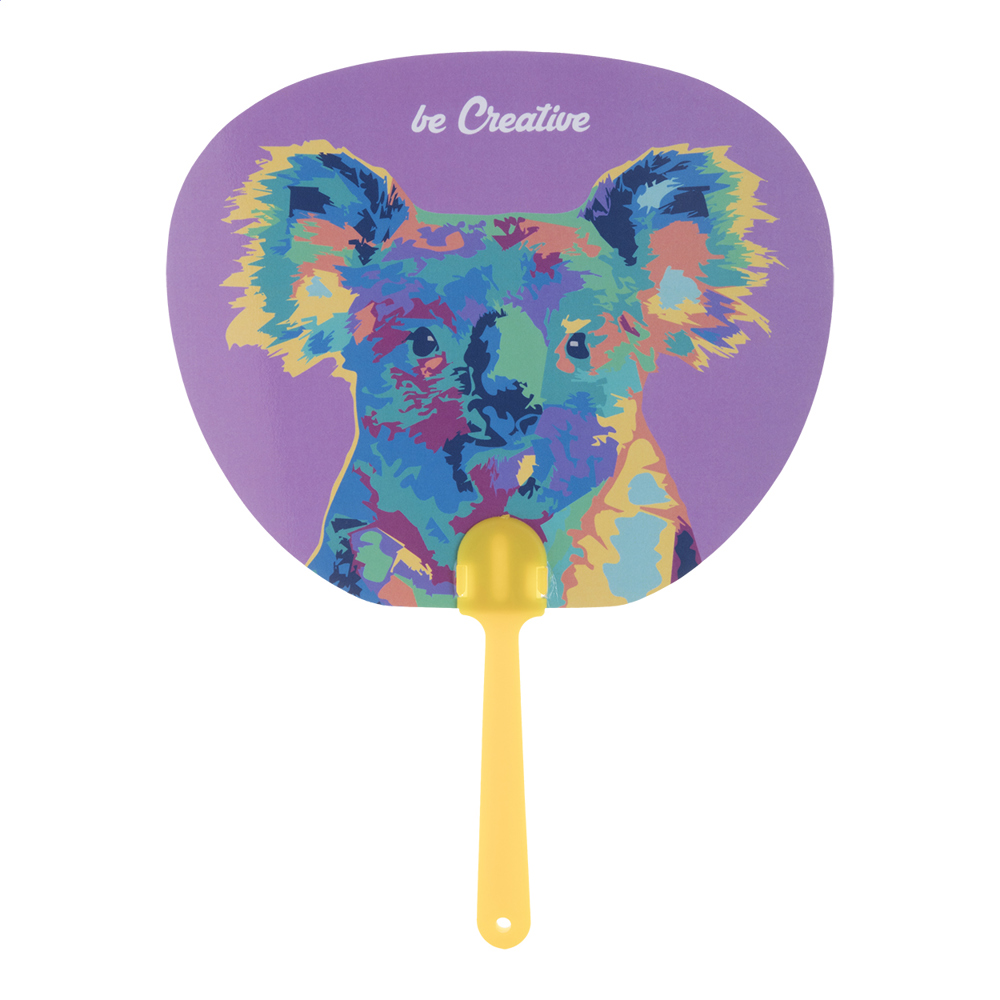 Digibreeze - custom made waaier - met logo of onbedrukt bestellen - geel/wit