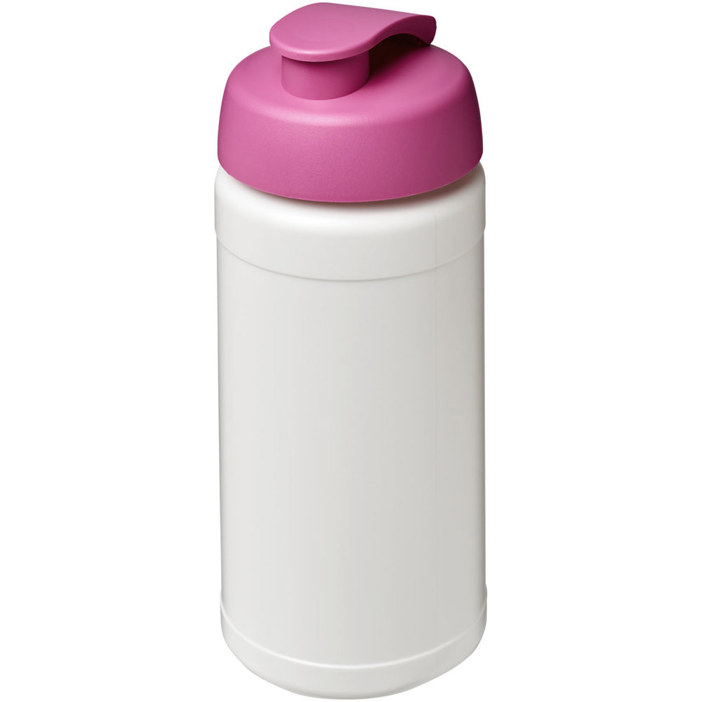 Baseline® Plus 500 ml sportfles met flipcapdeksel - met logo of onbedrukt bestellen - Wit, Roze