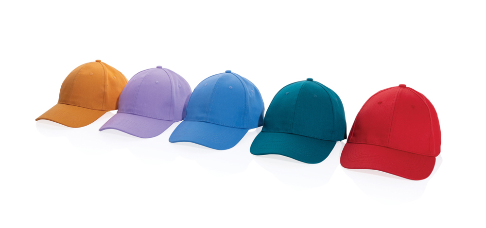 Impact AWARE™ 6 panel 280gr gerecycled katoenen cap - voor bedrijven en relatiegeschenken