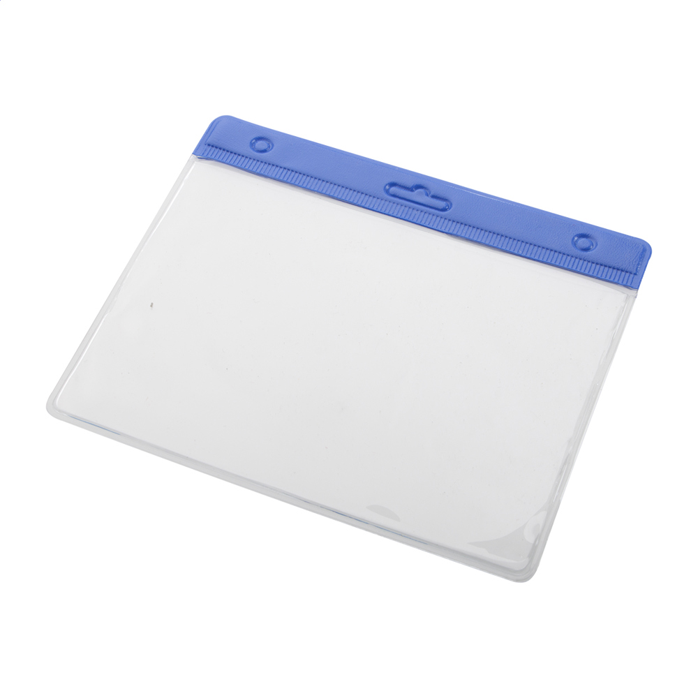 Bahhol - pashouder - met logo of onbedrukt bestellen - blauw/transparant