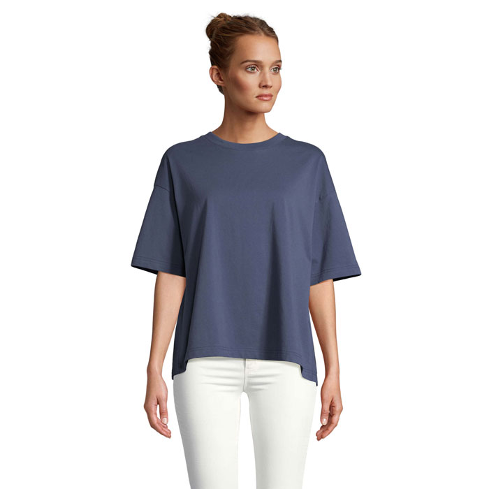 BOXY WOMEN - BOXY OVERSIZE T-SHIRT DAMES - kopen of bedrukken - Denim