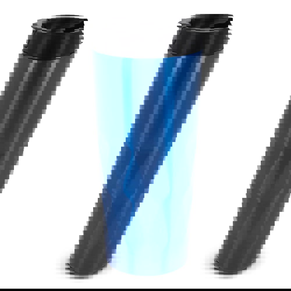 Thermobeker diamant 450ml - met logo of onbedrukt bestellen - Blauw