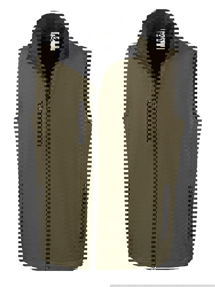 BS Traveller softshell bodywarmer, 275 gr/m² - kopen of bedrukken - Military (PMS 7771C)