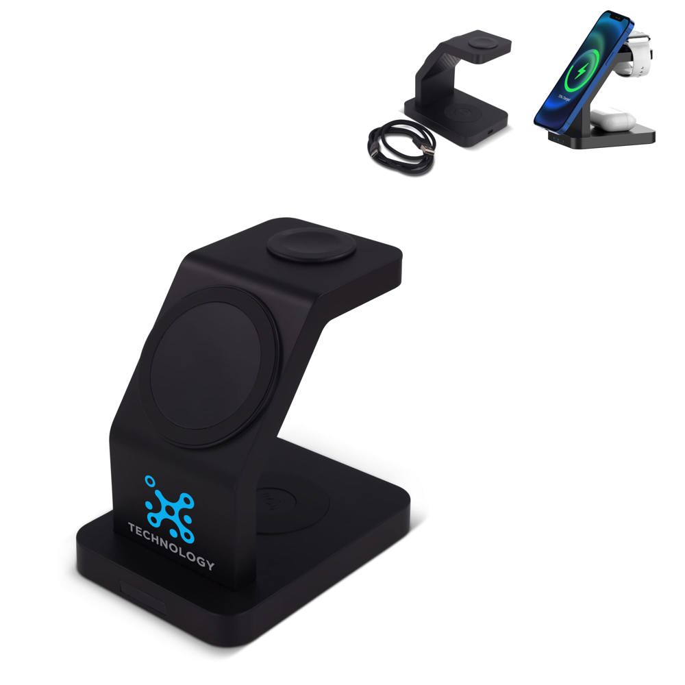 2708 | Xoopar Icon 3 in 1 Magnetic Wireless charger - bedrukt of onbedrukt verkrijgbaar