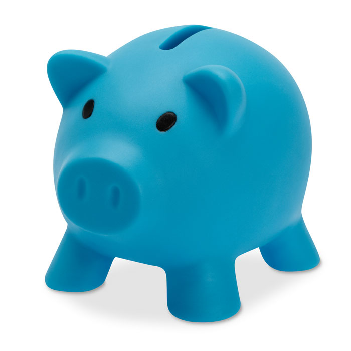 SOFTCO - Spaarvarken - voor bedrijven en relatiegeschenken - Turquoise