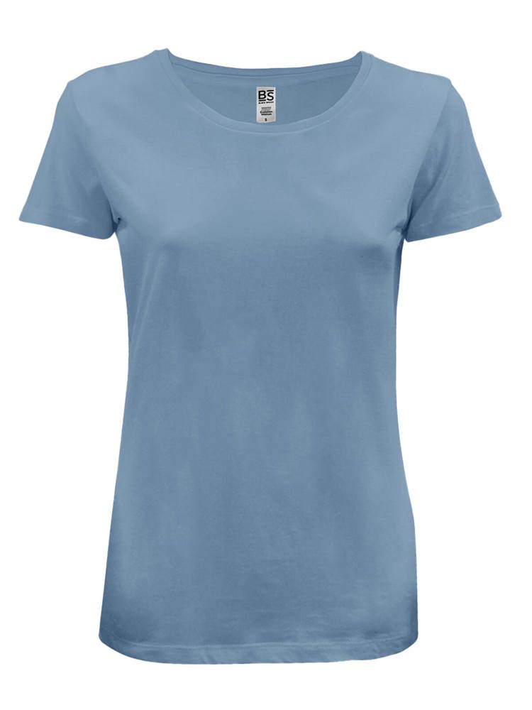 BS Evolution dames t-shirt, 150 gr/m² - bedrukt of onbedrukt verkrijgbaar - Middenblauw