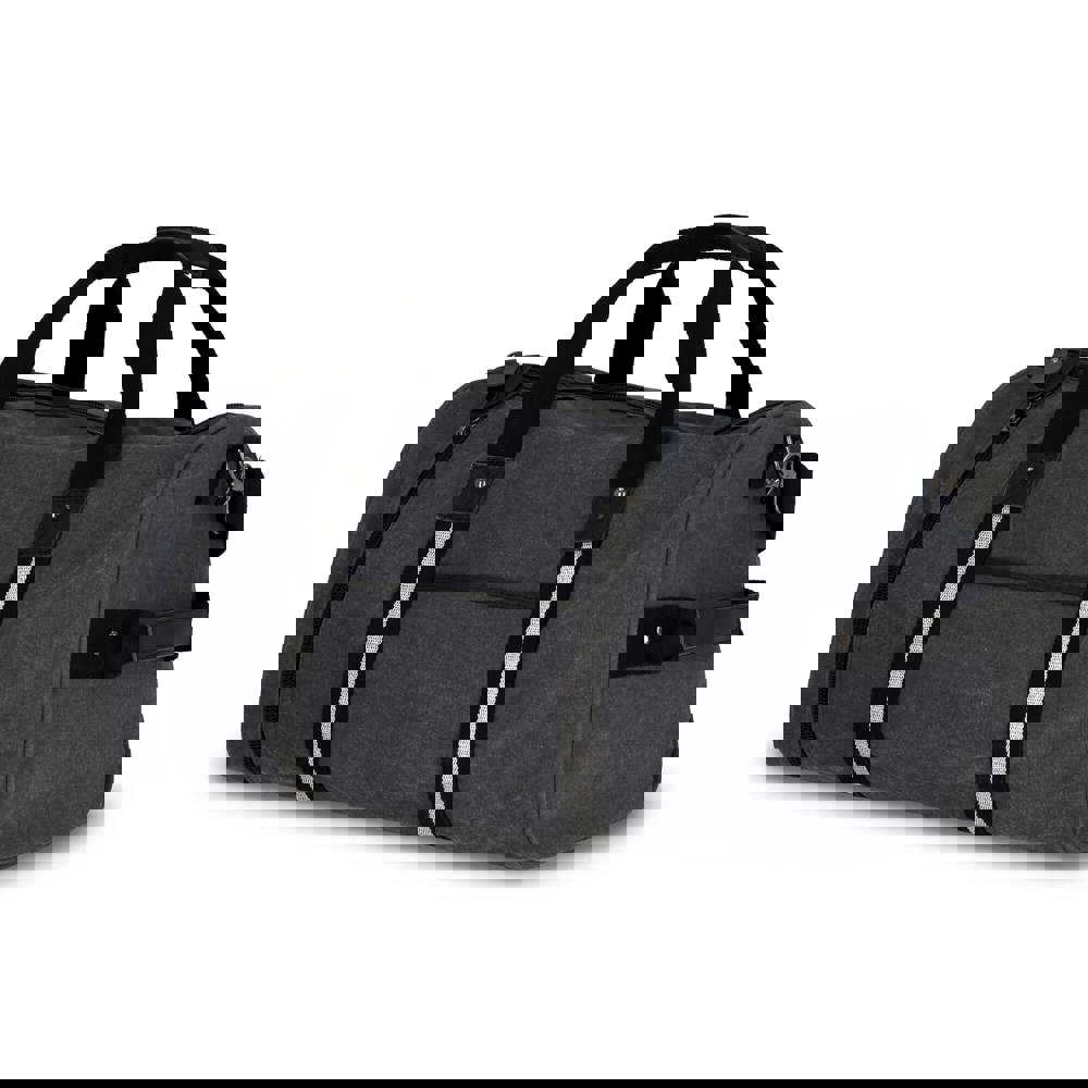 Gerecycled katoenen canvas plunjezak Harper - voor bedrijven en relatiegeschenken - Donker Grijs