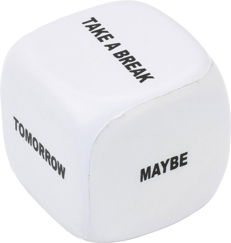 Anti-stress dobbelsteen Nestor - met logo of onbedrukt bestellen