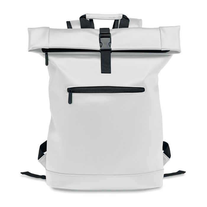BAI ROLL - Laptop Rolltop rugzak PU - kopen of bedrukken - wit