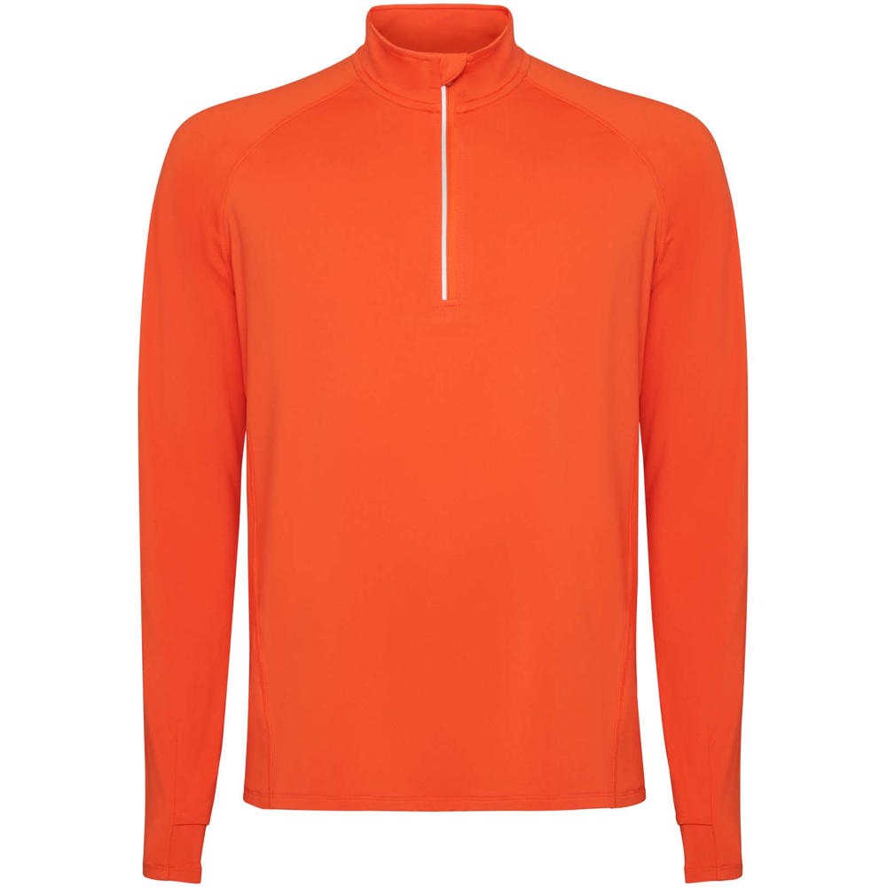 Estambul herensweater met lange mouwen en halve rits - kopen of bedrukken - Vuur oranje
