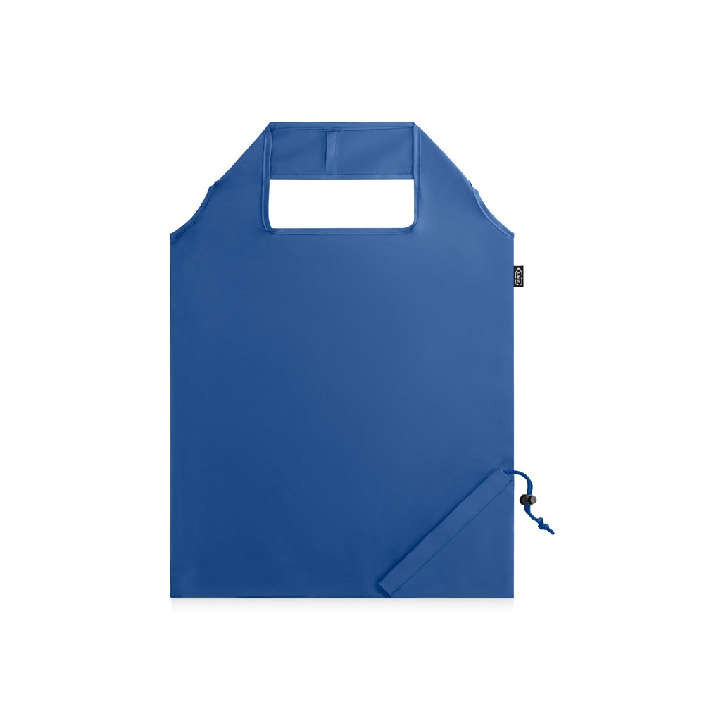 BEIRA. 190T gerecycled polyester (100% rPET) opvouwbare tas - bedrukt of onbedrukt verkrijgbaar - Royal Blauw