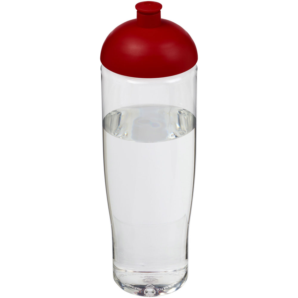H2O Active® Tempo 700 ml bidon met koepeldeksel - bedrukt of onbedrukt verkrijgbaar - Transparent, Rood