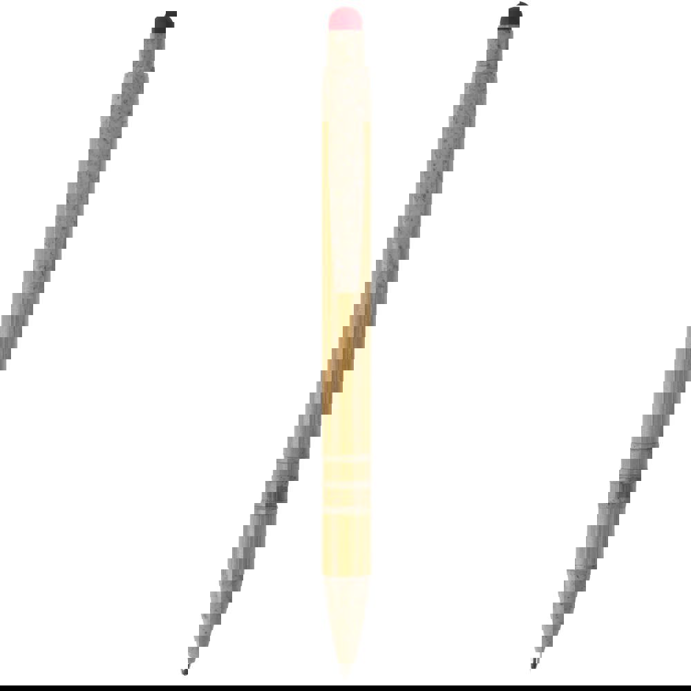 Balpen bamboe en tarwestro met stylus
