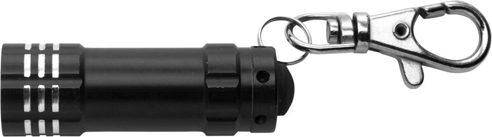 Aluminium 2-in-1 sleutelhanger Anna - met logo of onbedrukt bestellen - Zwart