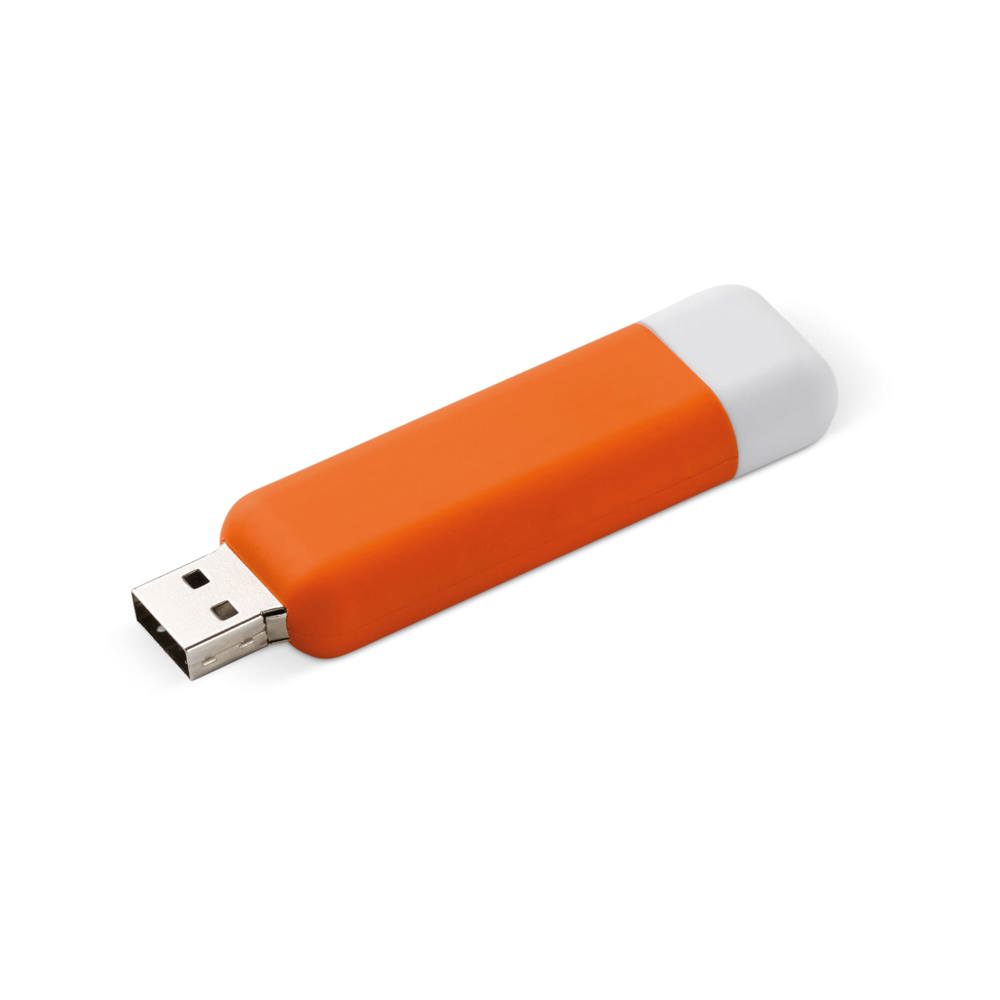 Modular USB stick 8GB - bedrukt of onbedrukt verkrijgbaar - Oranje / Wit