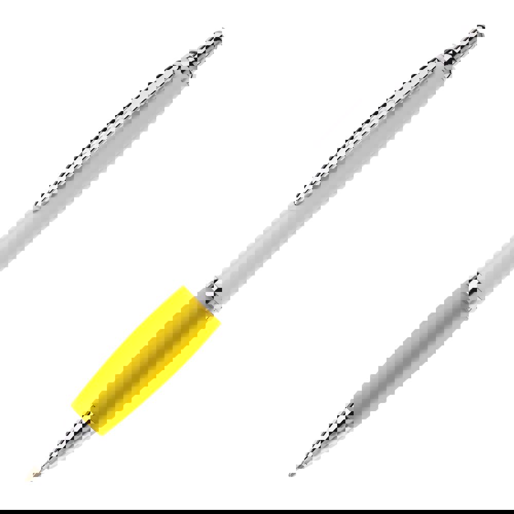 Balpen Hawaï hardcolour - kopen of bedrukken - Wit / Geel