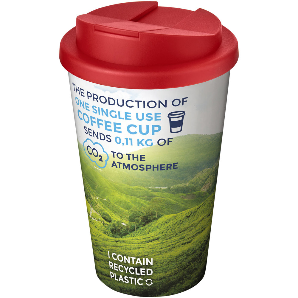 Brite-Americano® 350 ml geïsoleerde beker - voor bedrijven en relatiegeschenken - Wit, Rood
