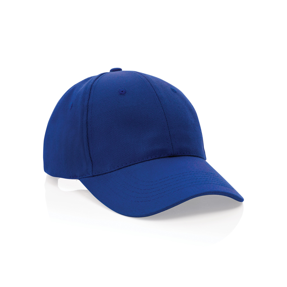 Impact AWARE™ 6 panel 280gr gerecycled katoenen cap - voor bedrijven en relatiegeschenken - blauw (± PMS blue)